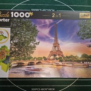 Trefl Sunset Over Paris 1000 Piece Jigsaw Puzzle & Sorting Trays